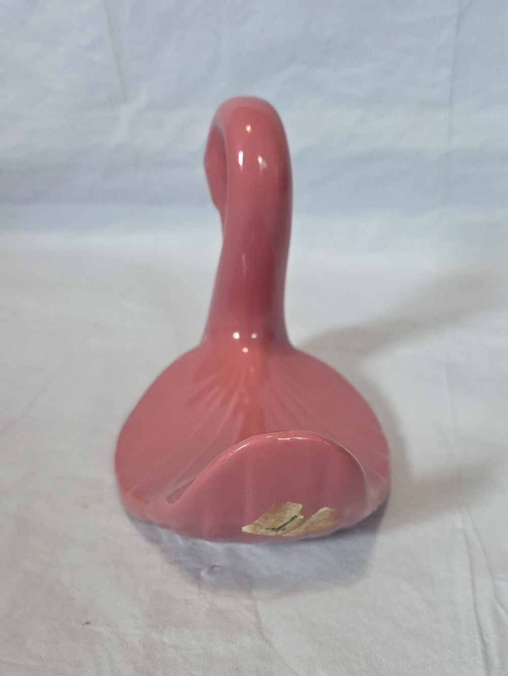 Pink Ceramic Swan Hand Towel Washcloth Holder
